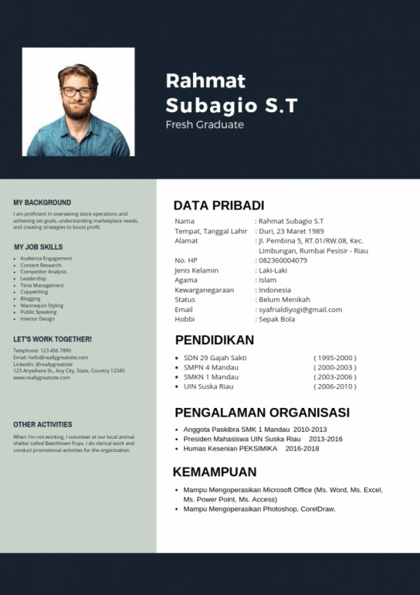 Contoh portofolio