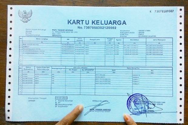 kartu keluarga adalah