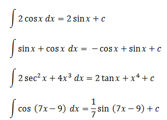 integral tak tentu