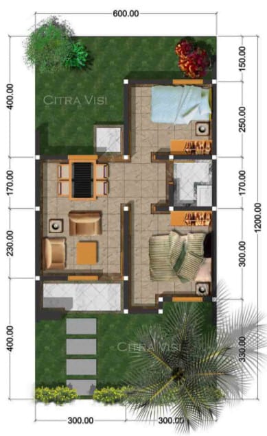 desain rumah tipe 36