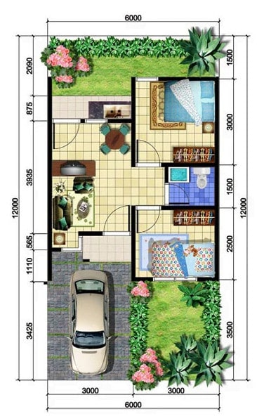 desain rumah tipe 36