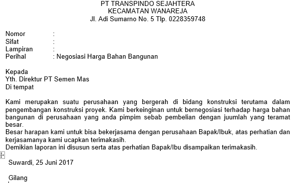 contoh berita acara