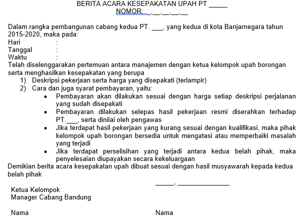 contoh berita acara