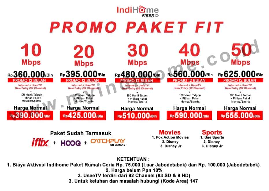 harga paket indihome