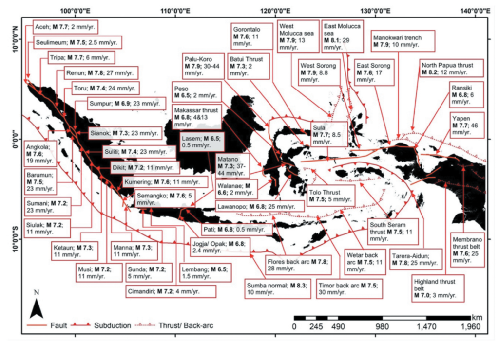 Zona gempa megatrust di Indonesia